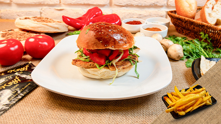 Tavuk Burger Tabağı